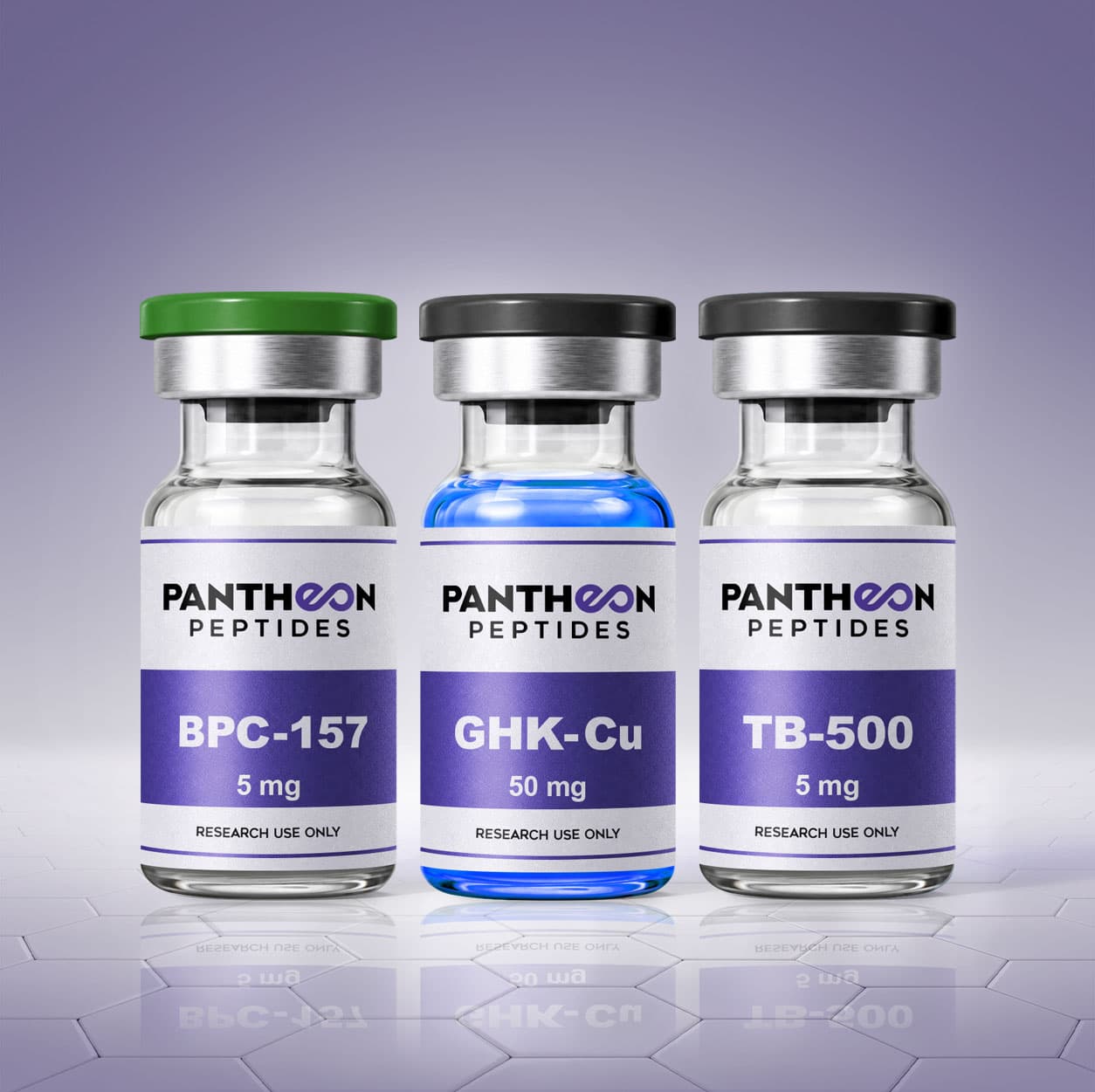 BPC-157 + TB-500 + GHK-Cu peptide bundle